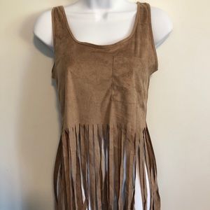 *SOLD* NWT Suede Fringe Top